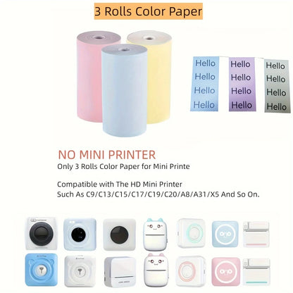 White Self-Adhesive Paper For Mini Portable Pocket Mobile Printer 57mm