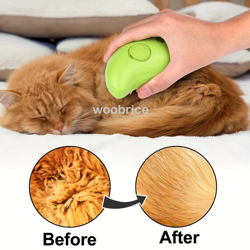 Electric Dog and Cat Steamer Brush For Grooming