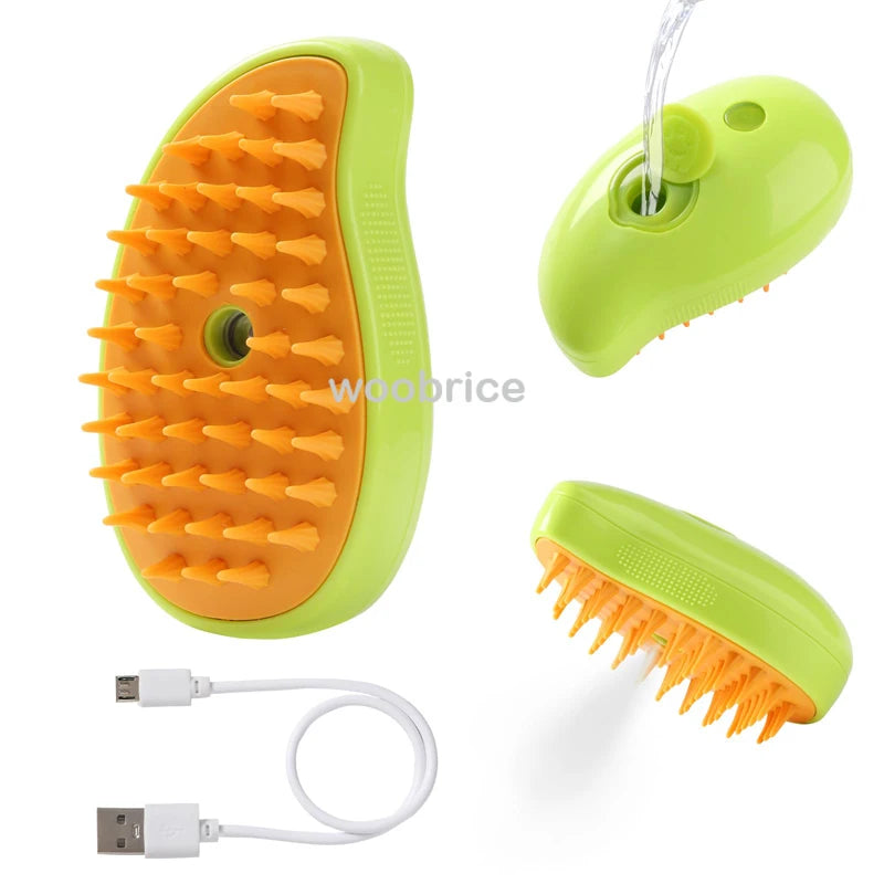 Electric Dog and Cat Steamer Brush For Grooming