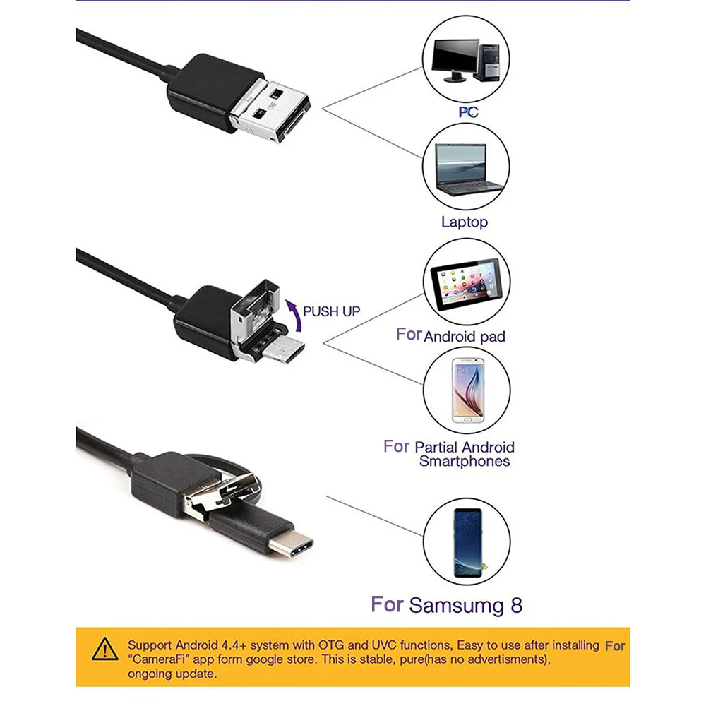 Smart Endoscope Soft Wired Camera For Mobile