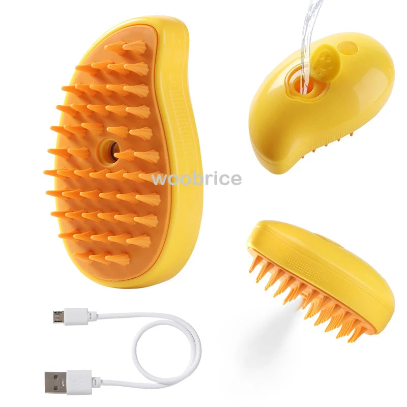 Electric Dog and Cat Steamer Brush For Grooming